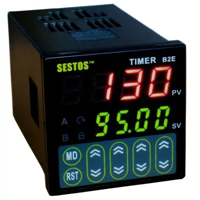 

Lot 4X Digital Twin Timer 4 Digitals Tact switch 0.39" height LED 12-24 B2E-2R-24 V&Free Shipping