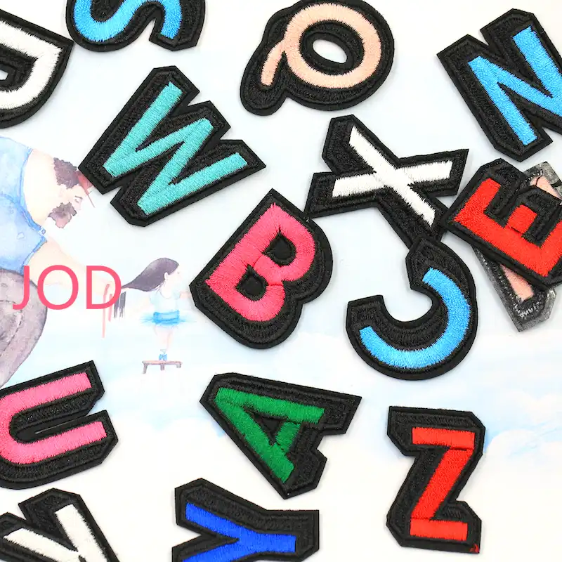 ABC Cartoon Cute Letter Iron on Patches for Clothing A Z Embroidery