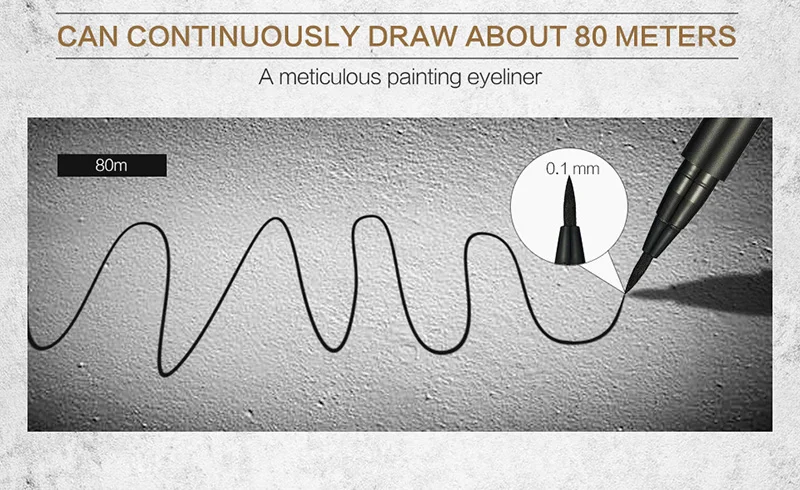 HUAMIANLI брендовая Косметика Черная коричневая подводка для глаз Карандаш Водонепроницаемый Макияж, подводка для глаз жидкая Косметическая подводка для глаз ручка