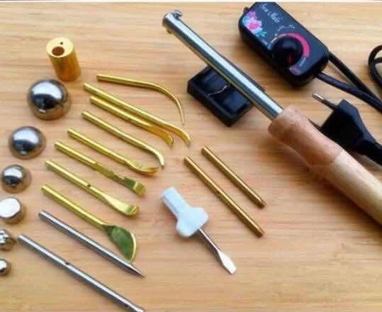 

Cloth Fabric Flower Making Tools set, 17 heads+Soldering iron fabric flowers maker