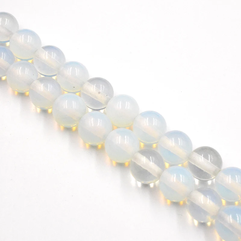 

DIY Natural Opal Quartz Round Stone Beads 4-12mm Wholesale Loose Beads for Jewelry Making Necklace Free ShippingStrand 15''