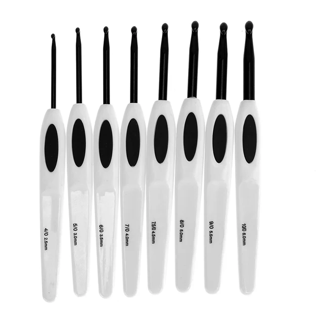 8 шт. вязаный крючком крюк набор Пластик ручки Алюминий Вязание Иглы Weave Craft Пряжа вязаный крючком иглы Вязание швейный набор инструментов