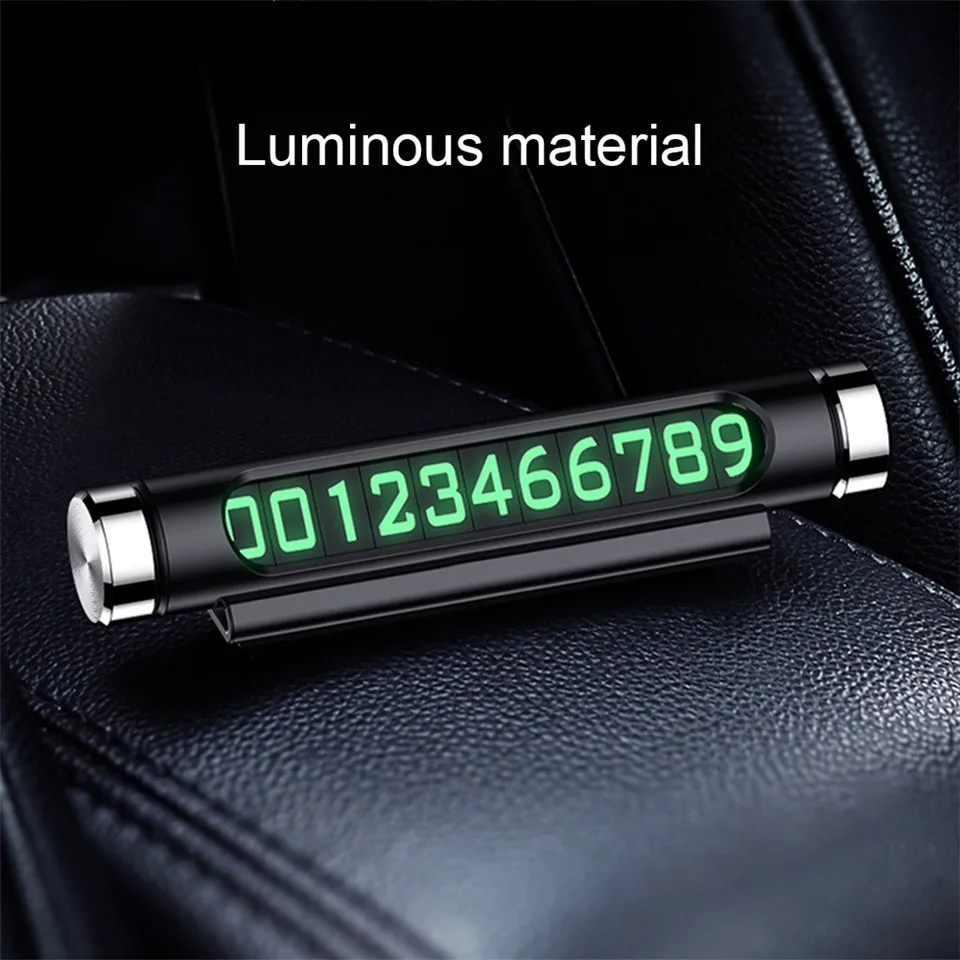 Temporary Car Parking Card Telephone Number Card Notification Night Light Sucker Plate Car Styling Phone Number Card (5)