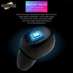 KISSCASE модные беспроводные Bluetooth наушники 6D стерео наушники-вкладыши с двойной микрофон HIFI спортивные игровые музыкальные беспроводные
