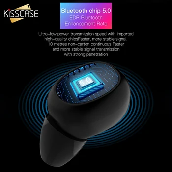

KISSCASE Bluetooth V5.0 Earphone 6D Stereo Wireless In Ear Headset With Dual Microphone HIFI Sports Gaming Earbuds Earphones