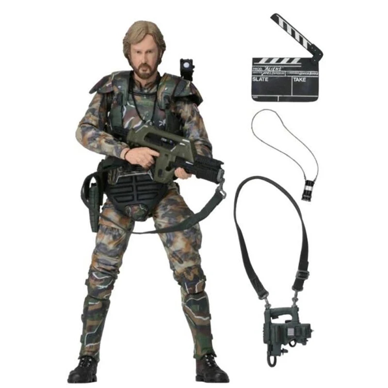 18cm Movie Aliens vs Predator Figure Colonel Cameron PVC Action Figure James Cameron Colonial Model Toys (4)