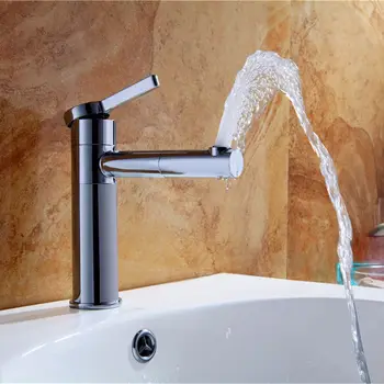 

360 degree rotating cold and hot faucet electroplating copper faucet