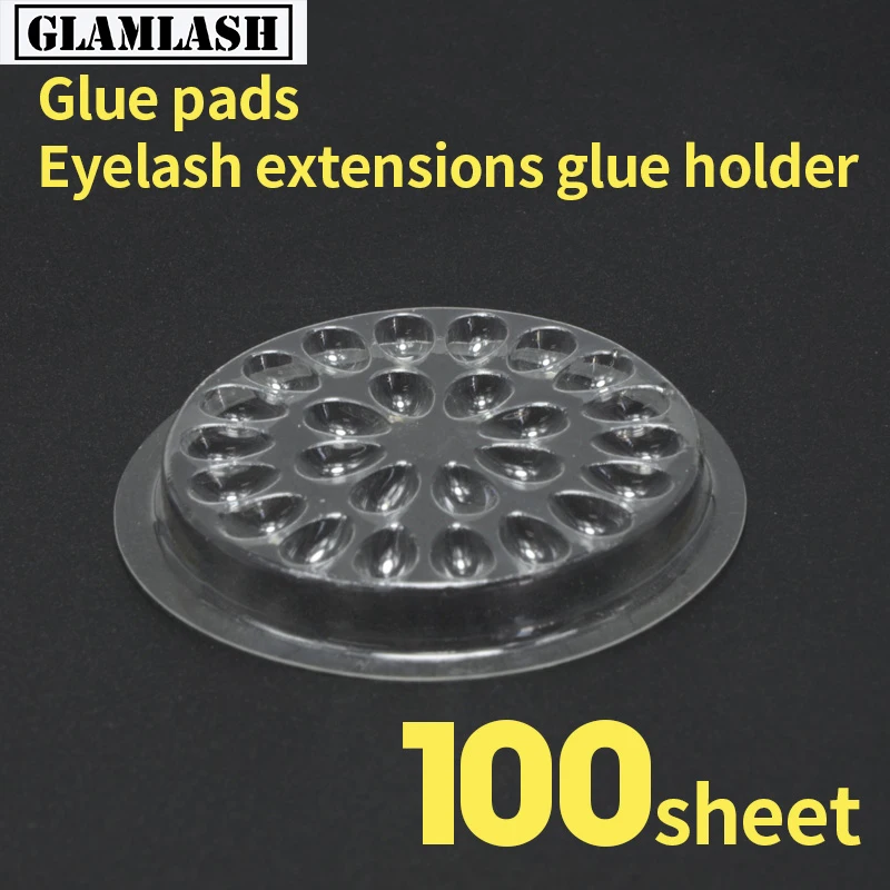 

GLAMLASH Eyelash Plastic Glue Holder Glue Gasket Adhesive Pallet Eyelash Extension Glue Pads