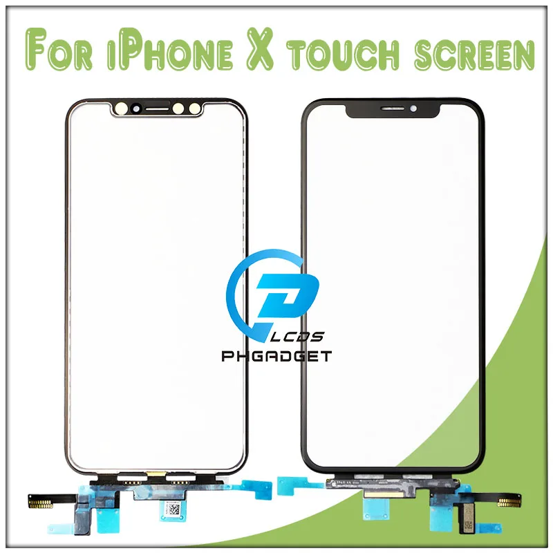 2 pcs/lot Touch Panel Screen For iPhone X 10 Digitizer Front Glass Sensor Touchscreen Replacement black | Мобильные телефоны и