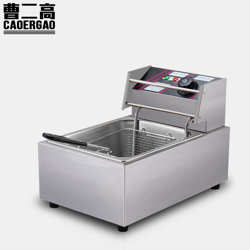 

Thicker Electric Fryer Double Cylinder Commercial Fried Machine Fry Pan Home Fryer French Fries Frying Machine
