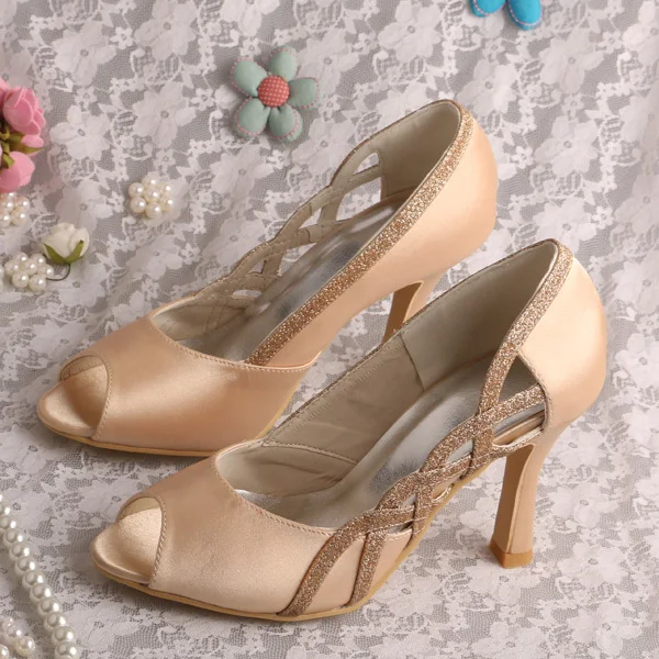 Zapatos de fiesta color champagne Clearance