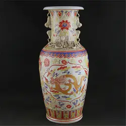 6 античная QingDynasty фарфоровая ваза, пастель светящиеся бутылки, ручная роспись ремесла, лучшая коллекция и украшения, Бесплатная доставка
