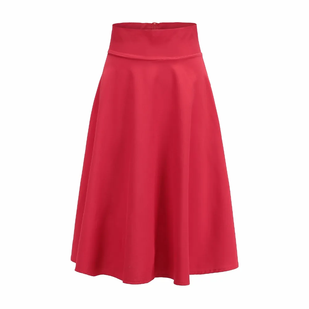 Ceny Europa i stany zjednoczone lato nowy kolor kolana duża spódnica OL dzikie pół spódniczka kobiet 2022