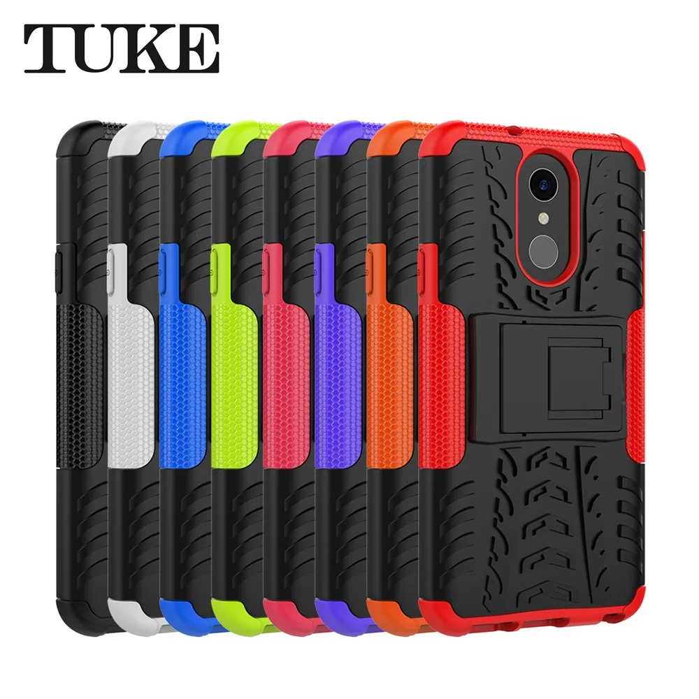 

TUKE Armor Shockproof TPU+PC Case For LG Q7 Funda Stand Back Cover For LG Q7 LGQ7 Case Heavy Duty Kickstand Cover
