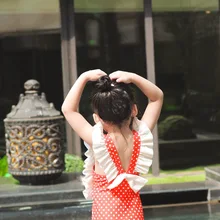 Детский купальник для девочек, милый цельный купальный костюм, большая детская юбка принцессы для девочек, тип юбки, купальник с защитой от солнца