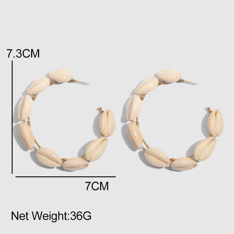 JUST FEEL New Conch Shell Dangle Earrings for Women Summer Bohemian Unique For Wedding Party Drop Statement Earring Jewelry JUST FEEL New Conch Shell Dangle Earrings for Women Summer Bohemian Unique For Wedding Party Drop Statement Earring Jewelry