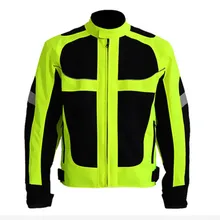 Summer Motocross Racing Reflective Safety Jacket Clothing Sportswear With Protective Gear Fluorescent Green Jacket