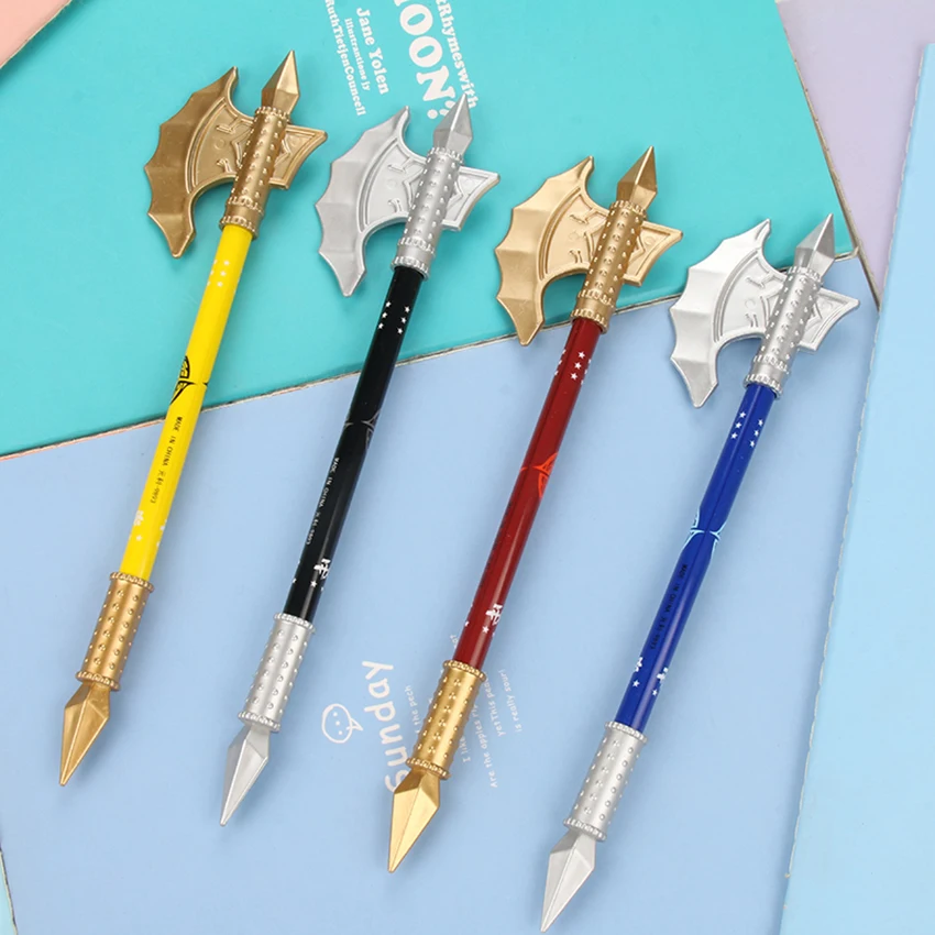 

1 pc 0.5mm black Ink Stationery Office School Supplies Creative Cute Darts Axe Style Gel Pen Gift Handles