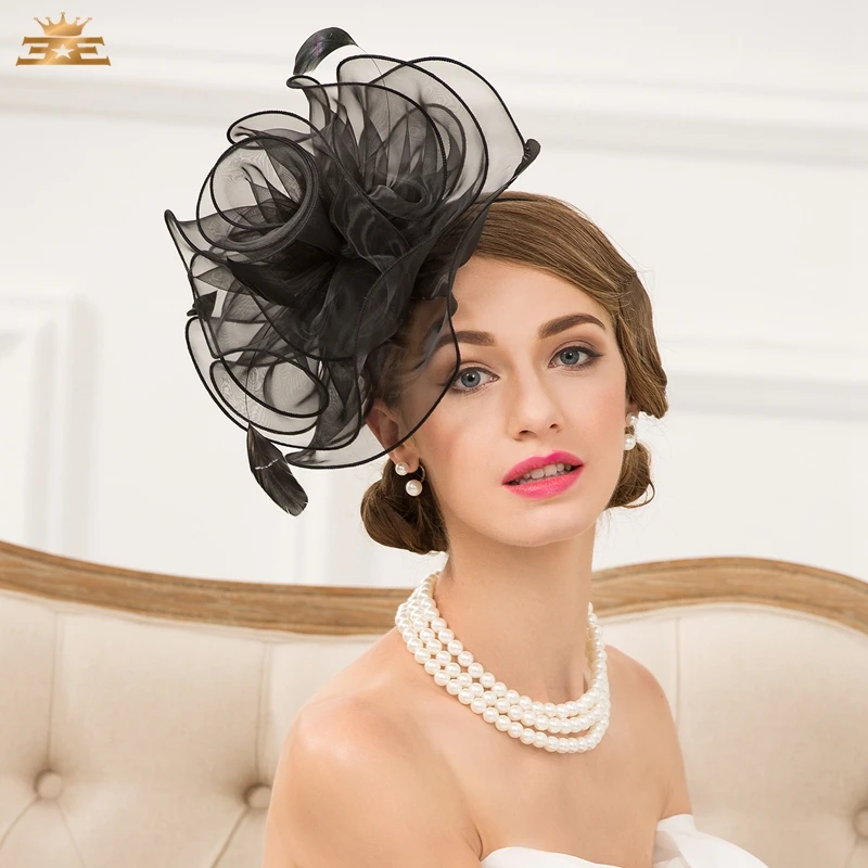 Lady New Fedoras Hat Female Hairband Dinner Party Headwear Formal