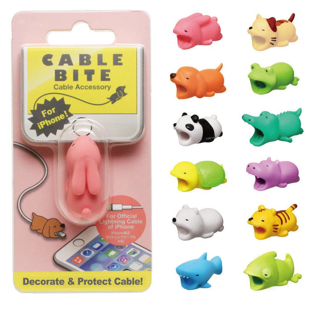 

Animal Cable Protector Cable Bite Novelty Chompers Protector for Iphone Cute Gadget Biters USB Organizer Phone Cable Holders