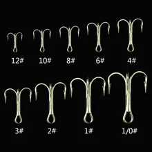 10 Pcs Pack High Carbon Steel Treble font b Fishhooks b font Electroplated White Barbed Fishing