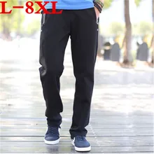 Новые высококачественные мужские штаны большого размера с XL закрытыми толстыми негабаритными стопами 6 футов брюки мужские черные 7XL 8XL