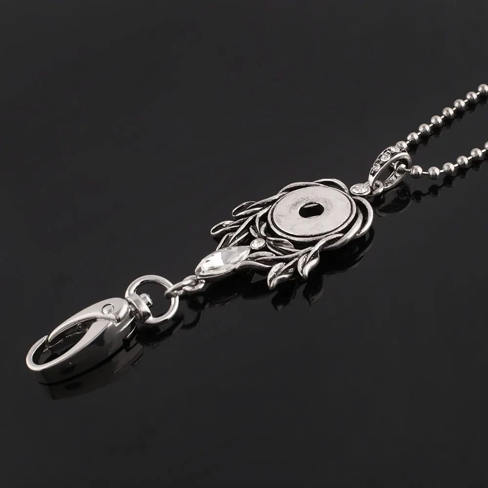 Дамское винтажное ожерелье Трендовое милое ожерелье с совой натуральным камнем ювелирные изделия для подарков Длинная подвеска подходит 18 мм Кнопка