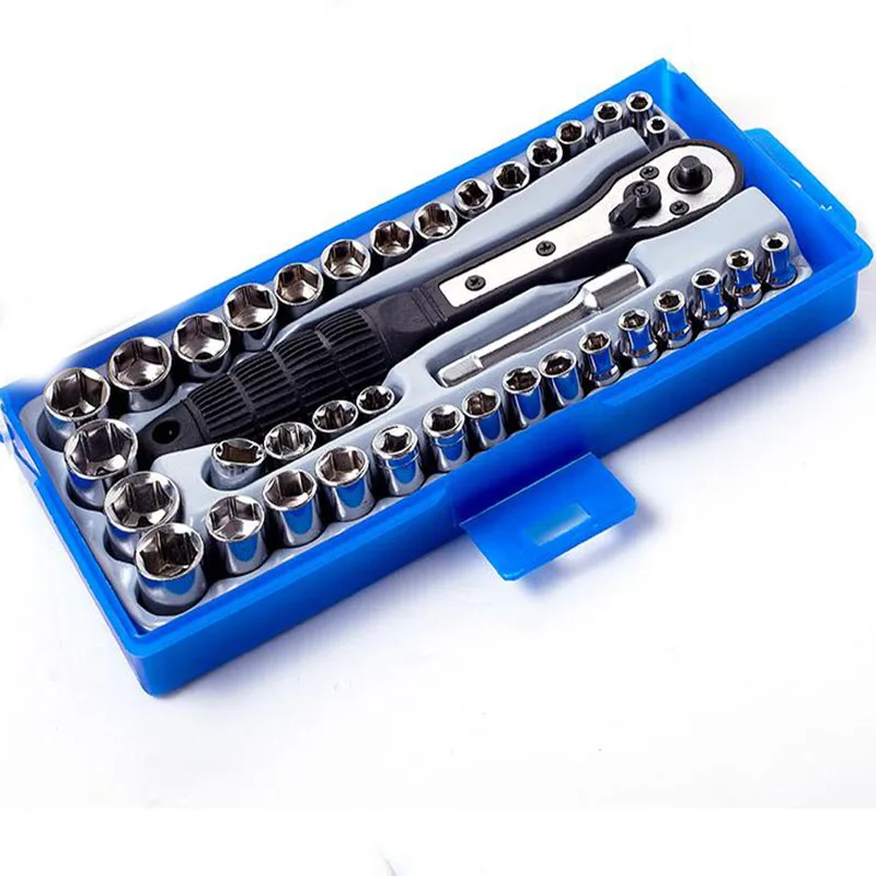 

Ratchet wrench 38 pcs/ sets of ratchet 1/4,3/8 socket wrench spanner combination tool repair machine repair auto repair kit