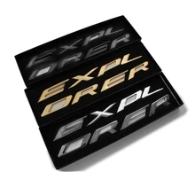 3D Letters Hood Emblem Silver Chrome Black Logo Sticker For Ford Explorer Sport 2011 2012 2013 2014 2015 2016