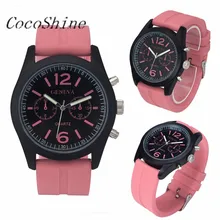 CocoShine A-822 Moda Unissex Silicone Quartzo Analógico Relógio de Pulso por atacado Frete grátis