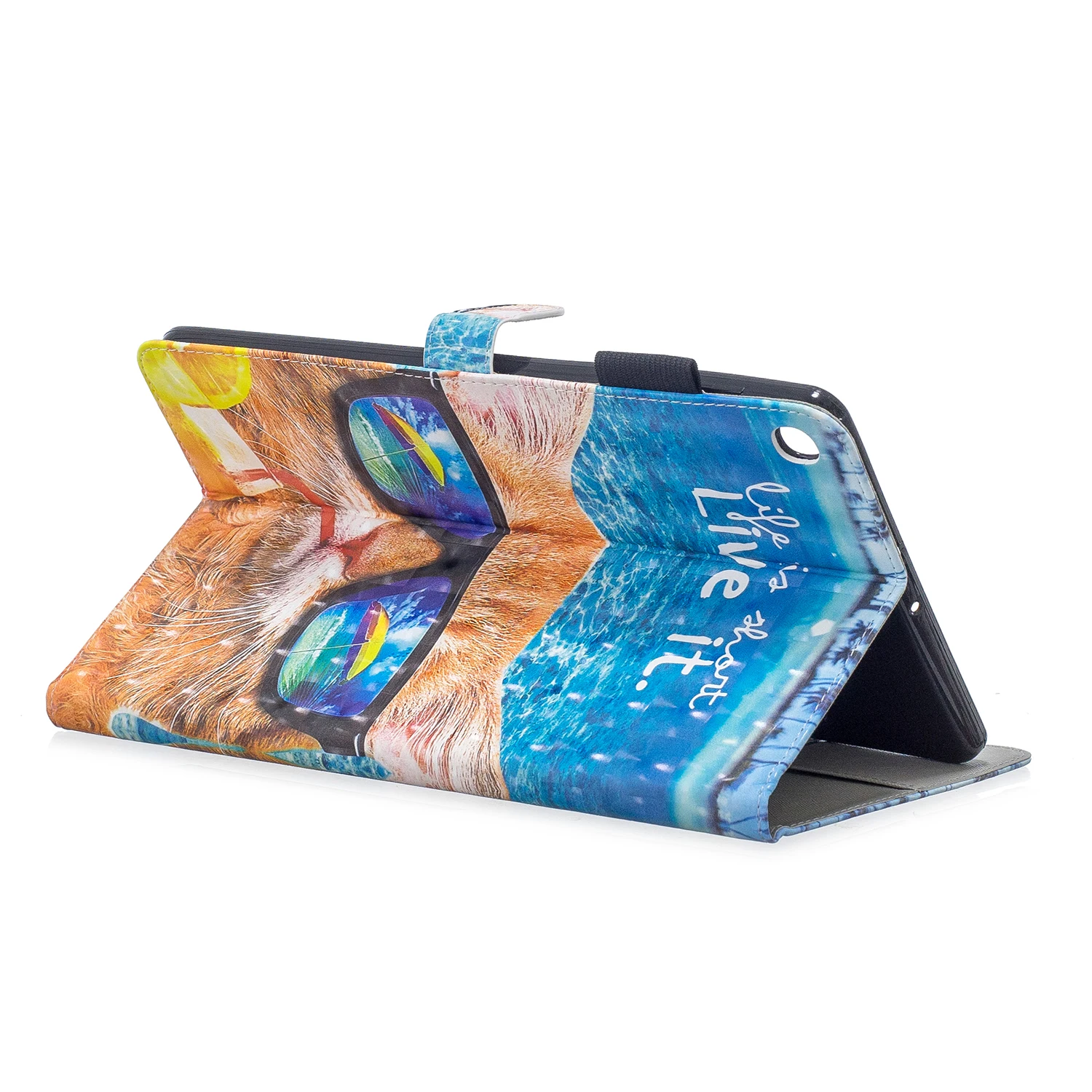 Флип чехол для Samsung Galaxy Tab A10.1 2019 дюйма с рисунком кошки|Чехлы планшетов и