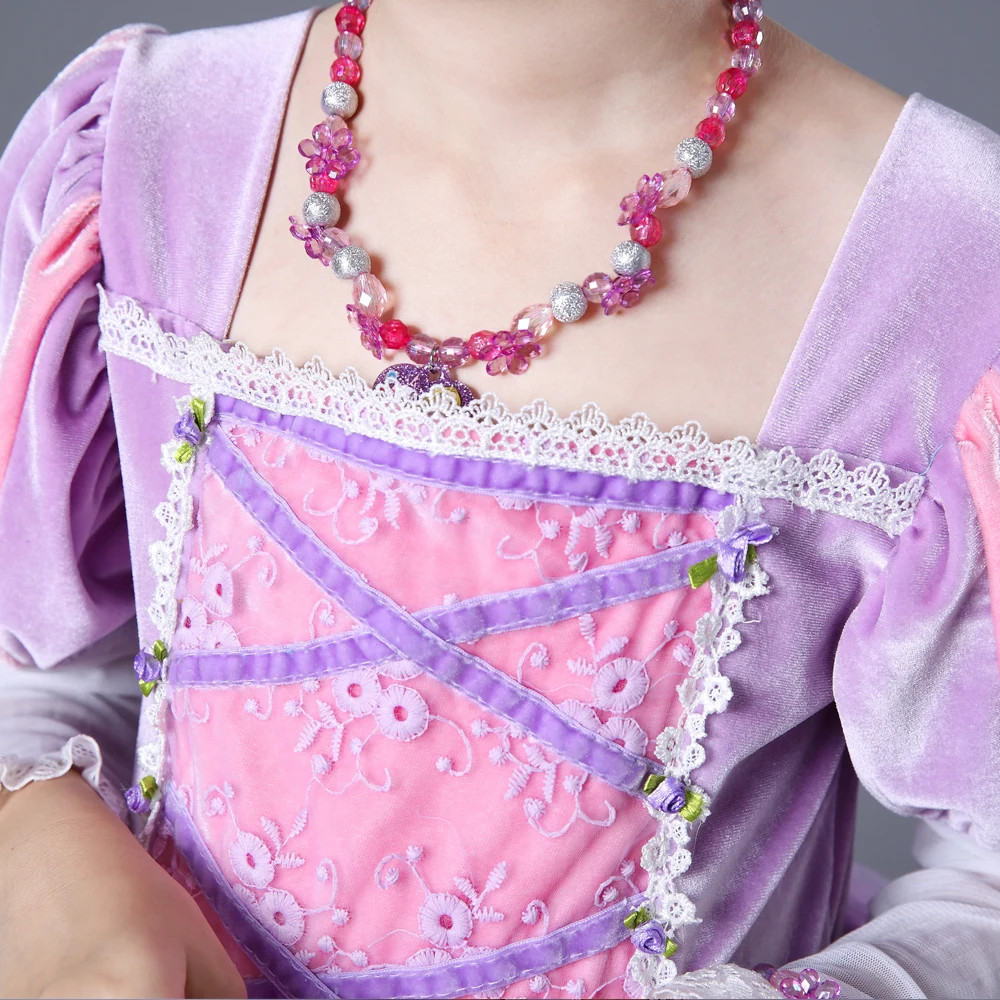 Kids Girls Princess sofia Rapunzel Dresses Full Ball Gown Long Party Dress Children Clothing Kids Cosplay Costume Masquerade