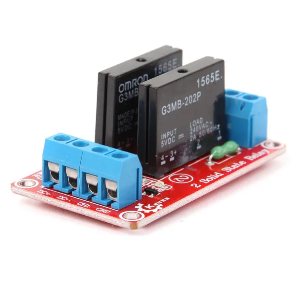 

1 Pcs Two way Solid State Relay Module For Arduino