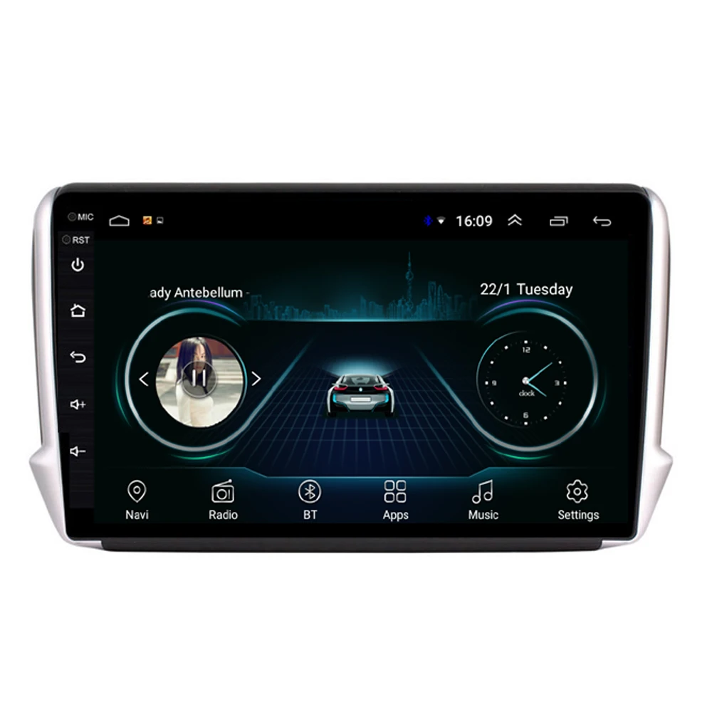 

Car radio GPS built-in Wifi with multimedia player front camera mp3 mp4 music for peugeot 2008 208 2015-2016 9inch Android 8.1