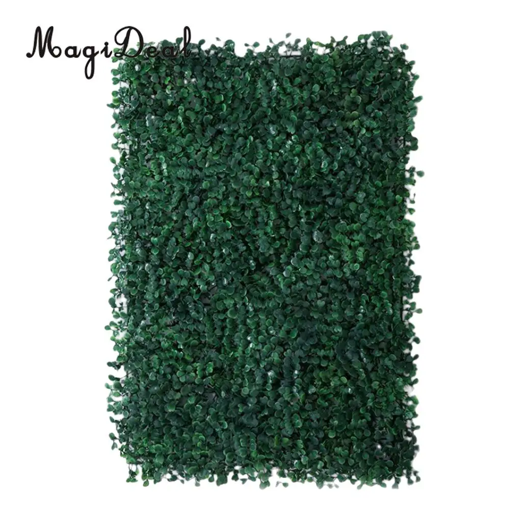6Pieces Artificial Foliage Plant Wall Panel Home Garden Yard Decor Milan Grass