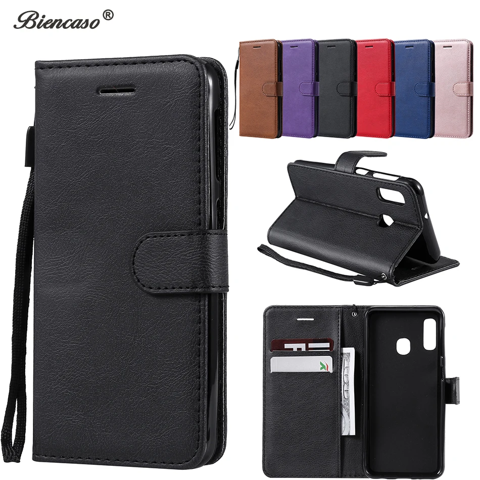

Simple Solid Leather Flip Wallet Case For Samsung Galaxy A20E A10 A20 A30 A40 A50 A60 A70 A80 A90 M10 M20 M30 M40 Cover Coque