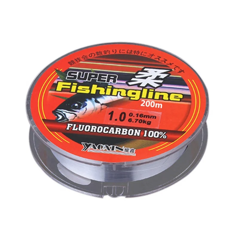 Profession Fishing Line Super Strong Japanese 200m 100% Nylon Transparent Fluorocarbon Fishing Tackle Not linha multifilamento Profession Fishing Line Super Strong Japanese 200m 100% Nylon Transparent Fluorocarbon Fishing Tackle Not linha multifilamento