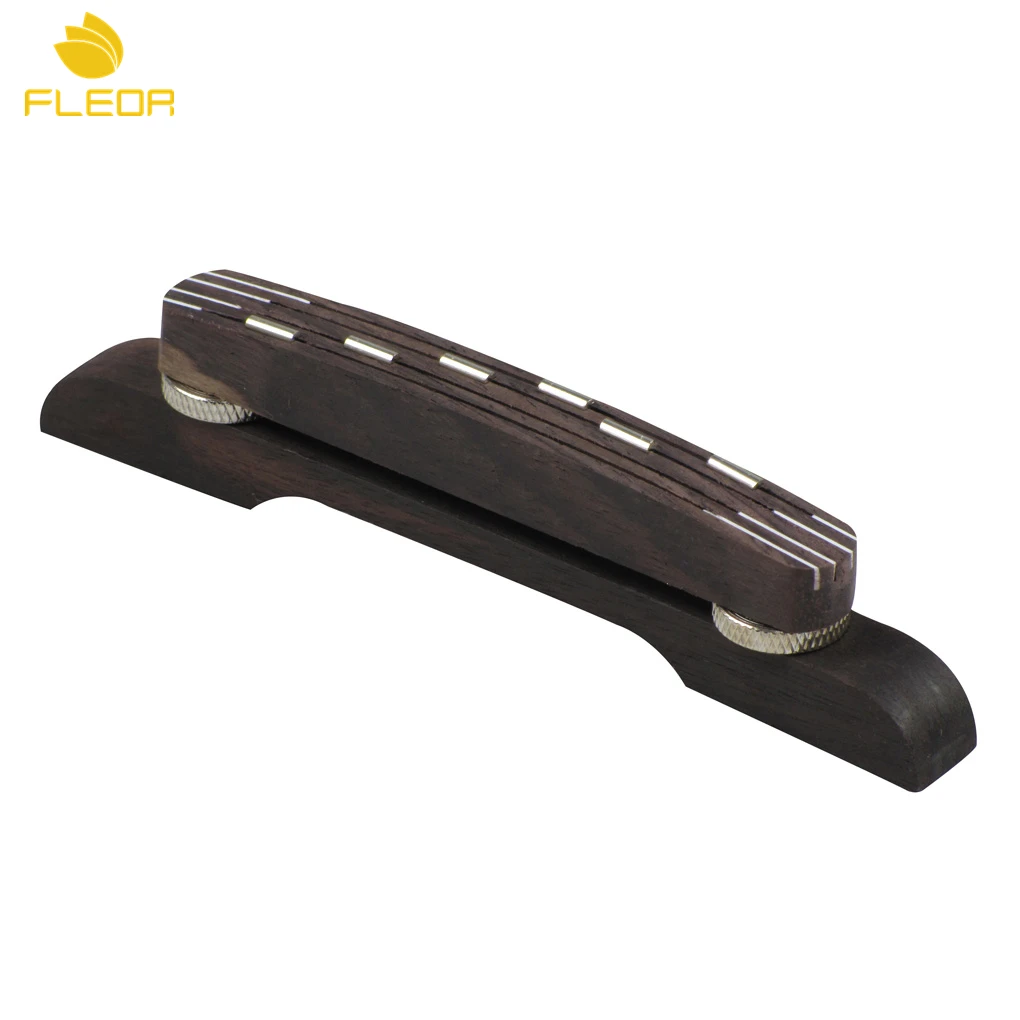 FLEOR Height Adjustable Guitar Bridge Floating Bridge Rosewood for 6