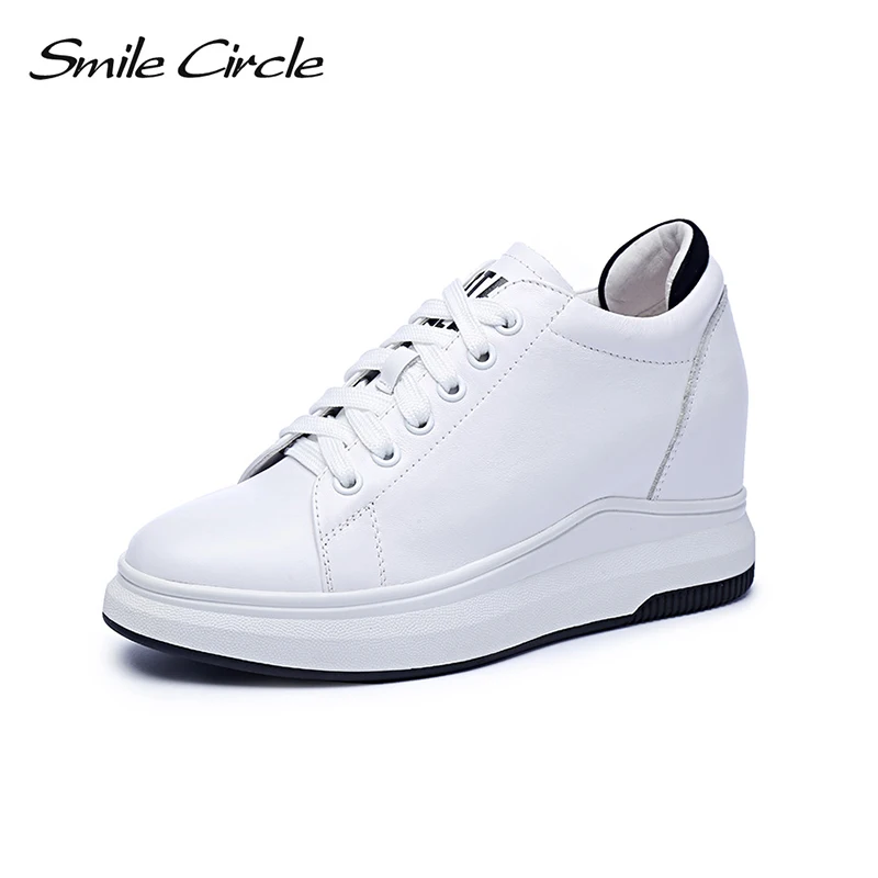 Женские кроссовки из натуральной кожи Smile Circle модная дышащая повседневная обувь