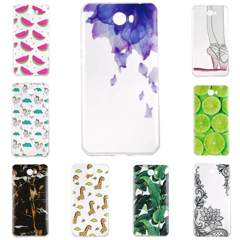 Back TPU Cover for Huawei Y5 II Y5II ll 2 Rubber Case Unicorn Giraffe Watermelon Pizza Ballet Coque Etui Capinha Hoesje Capa |