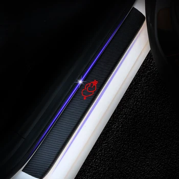 

4Pcs Carbon Fiber Car Protector Scuff Plate Door Sill Guard Car Sticker Interior Universal Car Accessories Styling