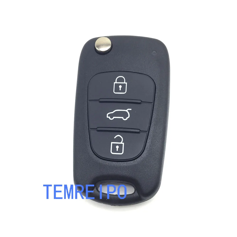 

10pcs/lot Uncut Blade 3 Buttons Flip Remote Key Shell For Kia K2 K5 Car Keys Blank case cover