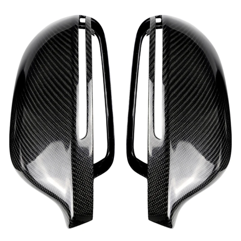 

For Audi A4 B8 2008-2011 A5 B8 2009-2012 Carbon Fiber Side Wing Mirror Covers Caps Replacement Decoration