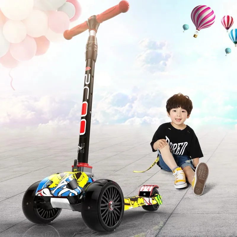 S 3-16y Foldable Child Scooter, 3 Wheels Folding Kids Scooter, children kick scooters foot scooters