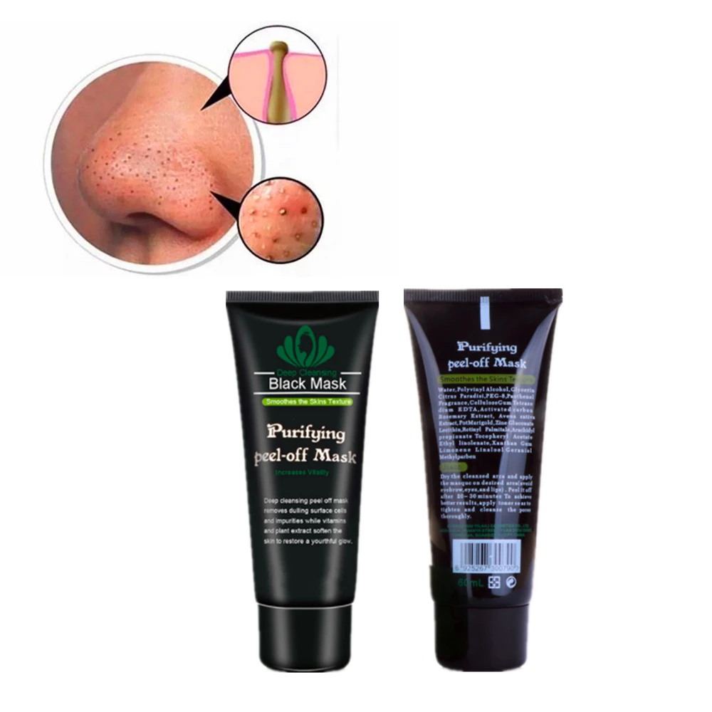 

Face Neck Nose Masks for Acne Treatment Black Mask Pore Strip Black Head Peel Mask Neck wrinkles Smooth Skin Care Oil control