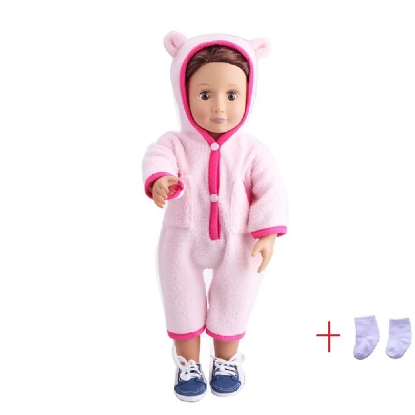 Cheap Two Colors Blue or Pink Cute Jackets and Jumpers Rompers Doll