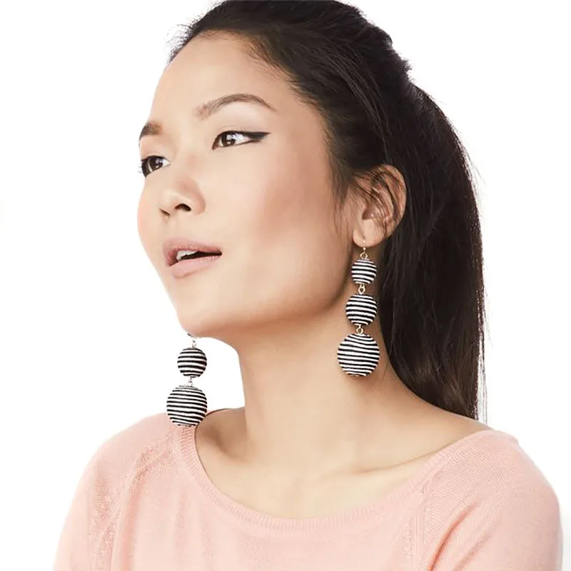 11 Colors JUJIA 2017 Pom Crispin Ball Drop Earrings Jewelry Fashion Women Statement Tassel Dangle For Women|dangling earrings for women|dangle drop