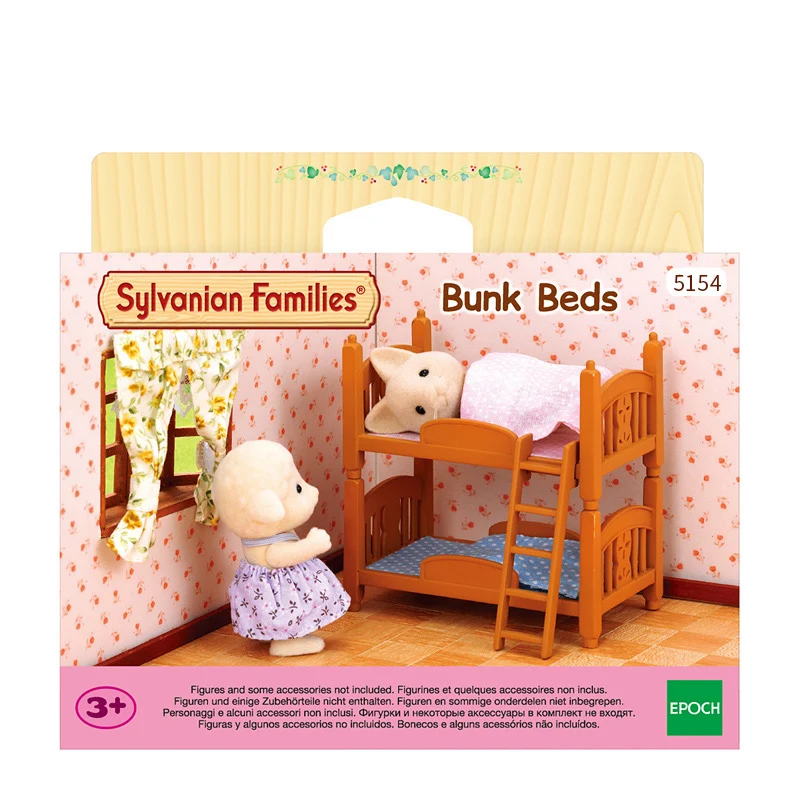 Sylvanian Families кукольный домик, игровой набор, двухъярусная кровать, набор мебели, аксессуары, подарок, игрушка для девочки, без фигурки, Новинка#5154