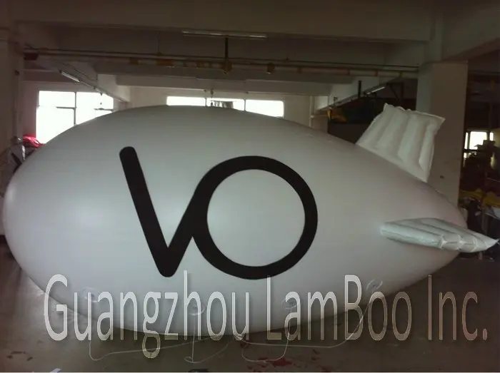 

HOT DESIGN 13ft/4m Long White Inflatable Airship with your BIG Black LOGO/ DHL ALL FREE SHIPPING