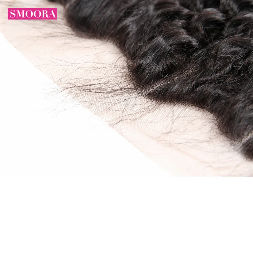 Brazilian Deep Wave 13*4 Ear to Ear Free Part Lace Frontal Closure 100% Non Remy Human Hair Natural Color 10-20 Inch Smoora Hair Brazilian Deep Wave 13*4 Ear to Ear Free Part Lace Frontal Closure 100% Non Remy Human Hair Natural Color 10-20 Inch Smoora Hair